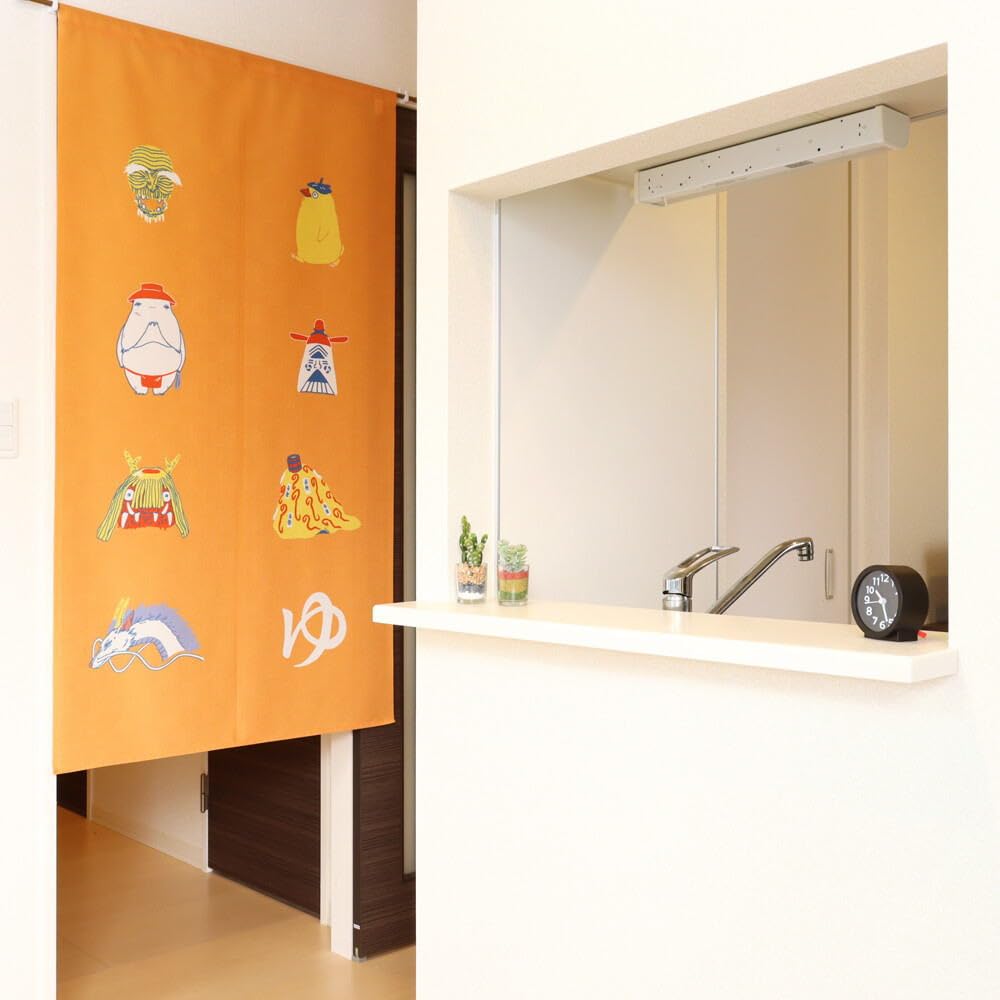 Noren 85X150cm Ghibli Spirited Away In "Kissho" [Made Japan] (Yellow 99658)