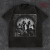 Gotisches Schloss T-Shirt: Dunkle mittelalterliche Festungs Kunst