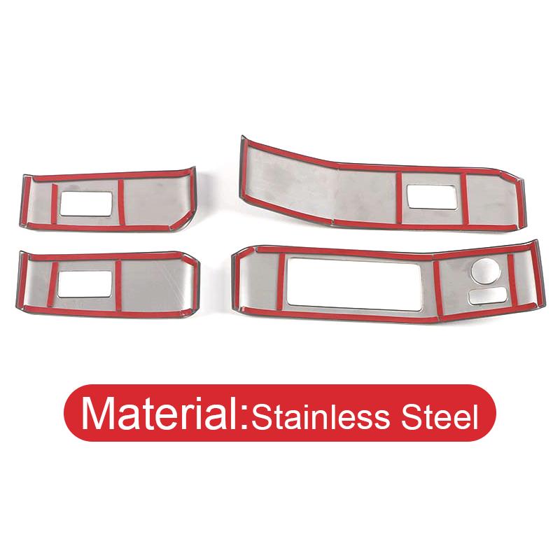 Mașină de spălat geamuri din oțel inoxidabil, comutator de ridicare, panou de cotiera, decorare, capac Trim, pentru Toyota Highlander XU70 2020 2021 2022 2023 Hybrid