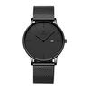 [BEN NEVIS] Men's Watch Simple Stylish Thin Casual Date Display Waterproof Analog Quartz Watch Mesh Band Black