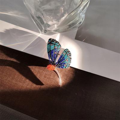 Neu Blau Schmetterling Brosche, Elegante Temperament Blau Schmetterling Corsage, High-end Exquisite Pin Frau