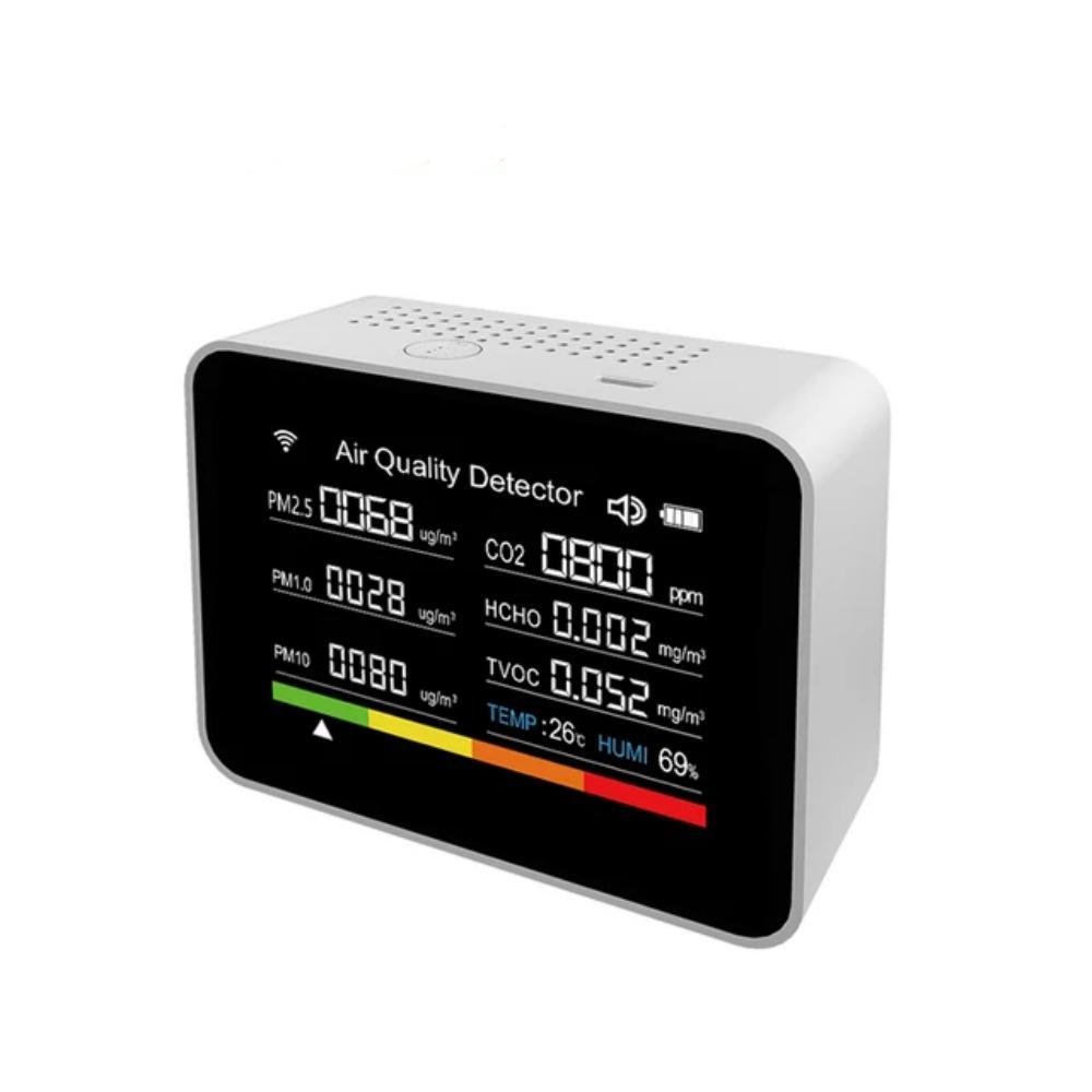 13 In 1 Tuya WIFI Air Quality Detector Detector Monitors CO2 Concentration, TVOC Value and HCHO Value In Real Time