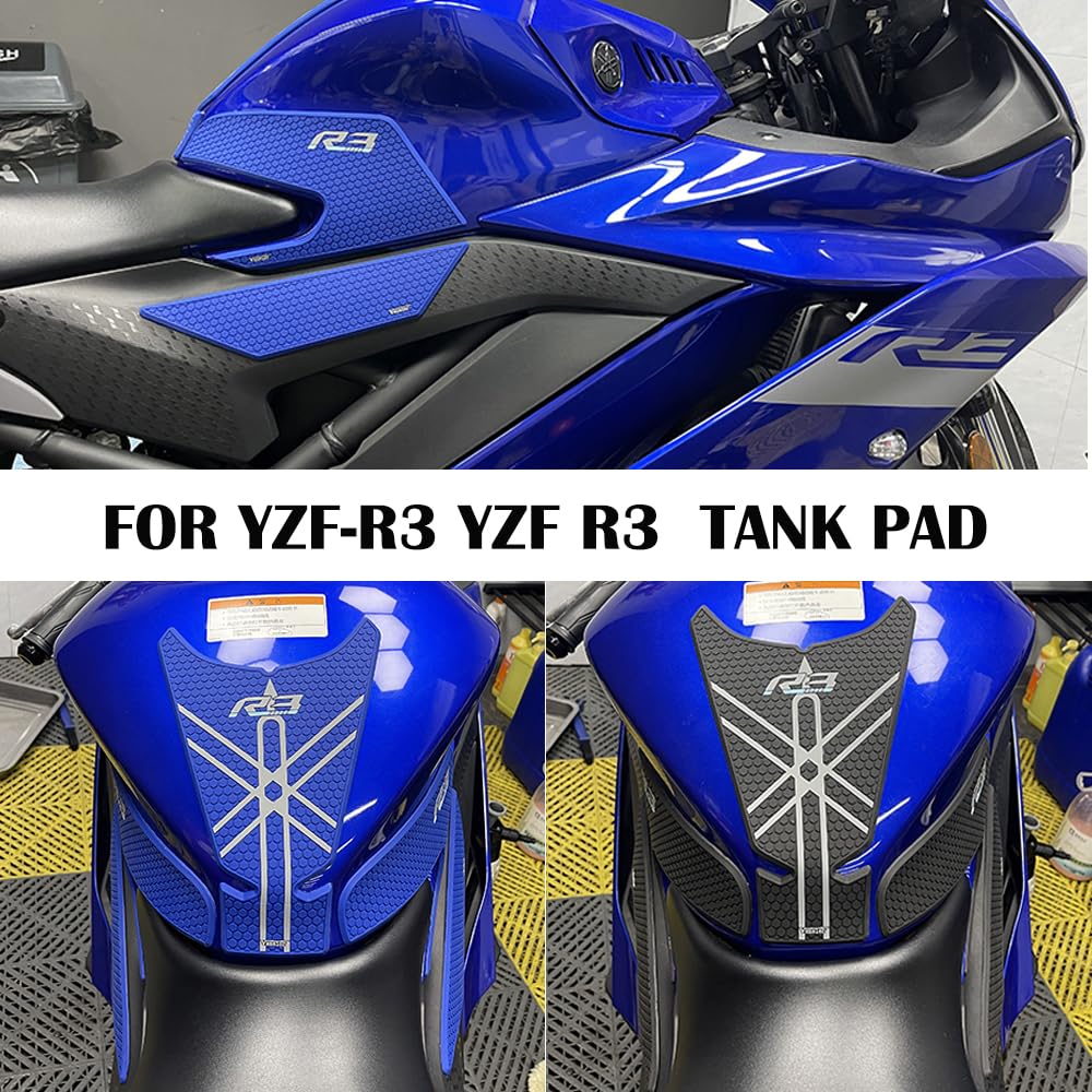 XIAMAOZPR FOR 2023 YZF-R3 YZF R3 Motorcycle Tank Pad Protector Sticker Decal Gas Knee