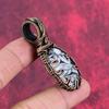 Pinolith jasper pendant copper wire wrapped pendant handmade copper jewelry very pretty gemstone pendant wire wrap jewelry anniversary gifts