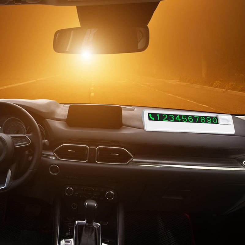Mini Luminous Car Styling Temporary Stop Parking Card Sticker Automobile Phone Telephone Number Card License Plate Accessories