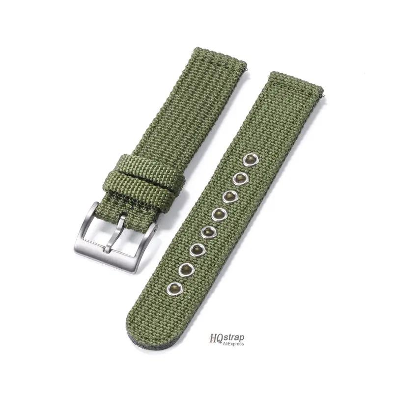 Colorful Nylon Watch Strap Stainless Steel Buckle Universal Replace Bracelet Quick Release Band for Men Women 18mm 20mm 22mm