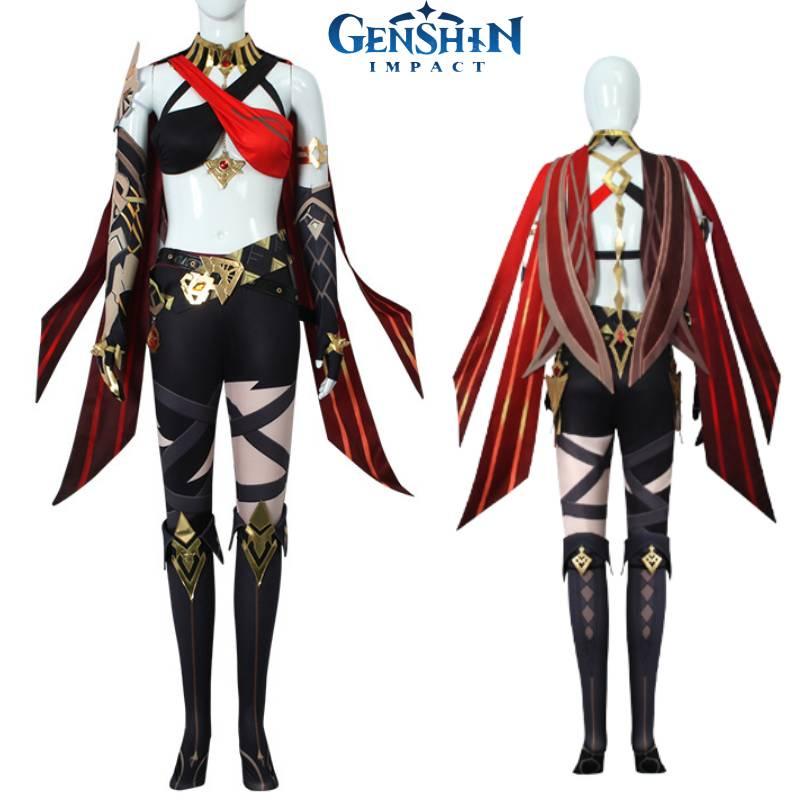 Impact Genshin Dehya Cosplay Costume Suit Game Anime Sexy Party Outfit Halloween