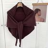 Versatiles Knitted Shawl Light weight Capes Fashionable Breathable Ponchos Warm Winter Accessory