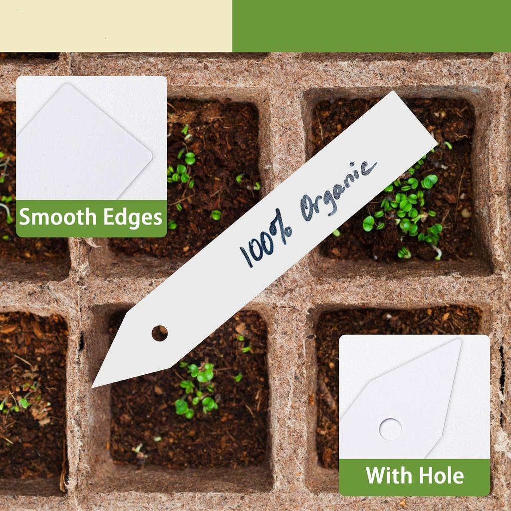 Plant Labels With Pen, Plastic Plant Tags For Outdoor Seedlings Vegetable Garden Signs Markers Label Stakes ()Containing 5ml Of Liquid