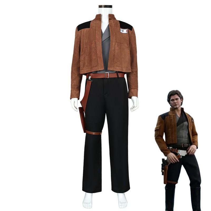 Star Wars Han Solo Cosplay Costume Halloween Roleplay Suede Outfit Festive Parties