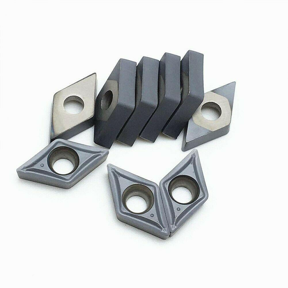 10PC DCMT21.51 DCMT070204 VP15TF Carbide Inserts For Lathe Turning Tool Holder