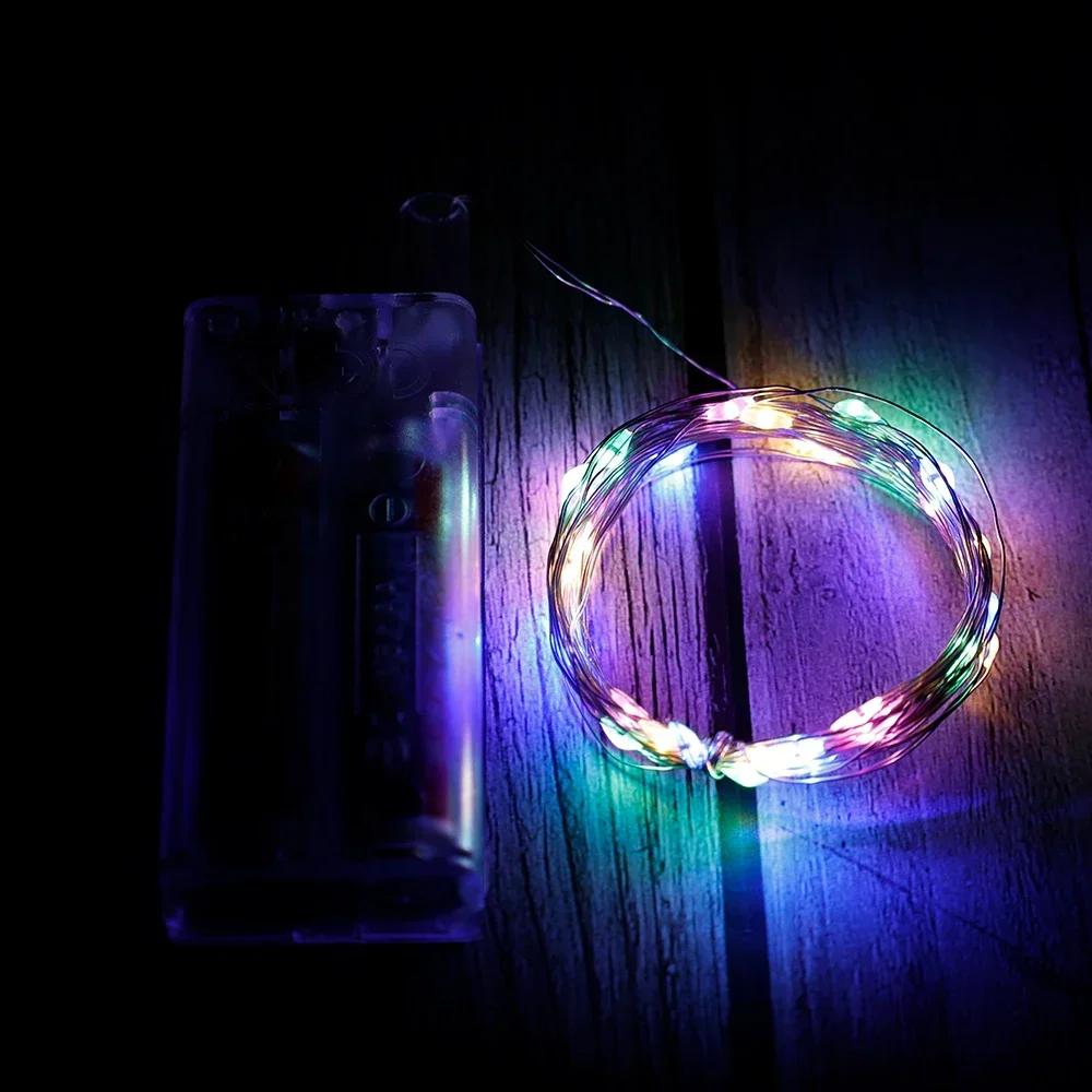 30Leds String Lights Battery Operated Copper Wire Garland Lamp Outdoor Waterproof Fairy Lighting for Xmas Wedding Party Decor