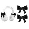 1/2 Pairs Headphone Silicone Bow Decoration Universal 3D Headset Decorative Bow Clip Women Headphone Attachment Accessory