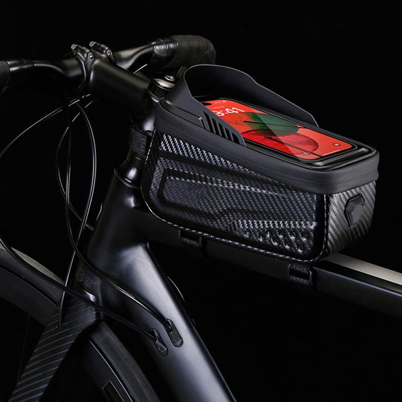 Bicycle Phone Bag Waterproof Bike Bag Waterproof Eva Hard Shell Bike Phone Bag For Cycling Touchscreen Front Frame For Road