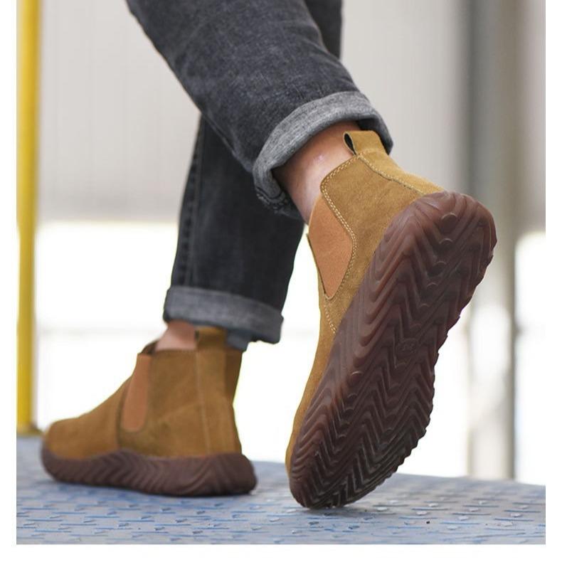 Welding Labor Insurance Shoes Men's Anti-smashing and Anti-piercing Steel Baotou Safety Shoes