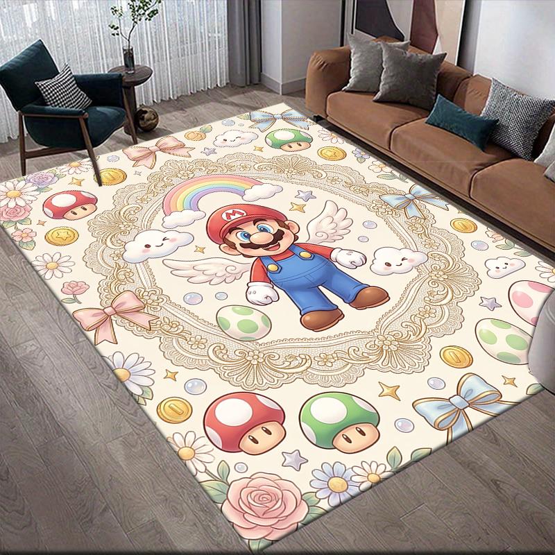 Mario Retro Area Rug, Mario Fan Cozy Carpet, Perfect Gift.chl