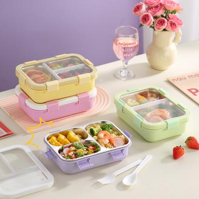 1 Stück Lunchbox Arbeit Trennung Lunchbox Mikrowellenherd Heizung Bento Box Studentenmensa Frischhaltebox