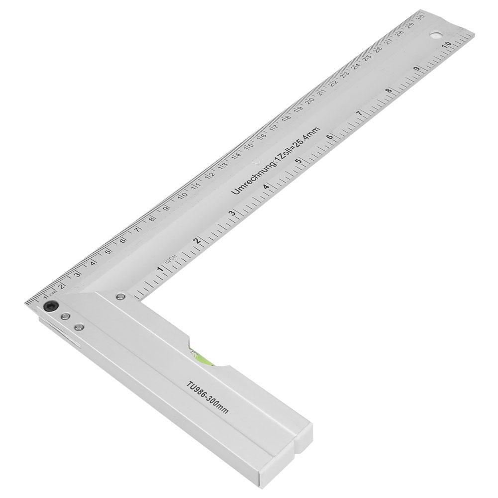 

300mm Aluminium Alloy Thickened 90 Degree Right Angle Ruler Woodworking Measuring Tool