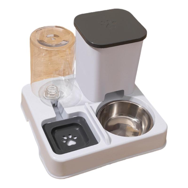 Pet Feeding Accessory Automatic Feeder and Water Bowl Large Capacity 2in1