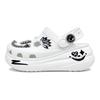 Crocs Crush Clog Aoyama Infinite Silver Trails Hand-Painted Graffiti Versatile Puff Fashion Casual Clogs Women's Black and White