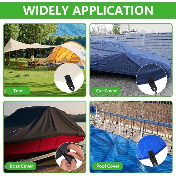 Tarp Clips Heavy Duty Lock Grip, 20 Pack Tarp Clamps Heavy Duty, Shark Tent Fastener Clips Holder, Pool Awning Cover Bungee Cord Clip, Car Cover