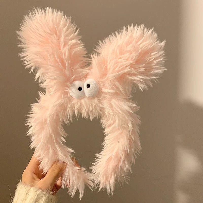 Cartoon Plush Headband: Cute Hair Accessory for Women & Kids, Perfect for Face Washing