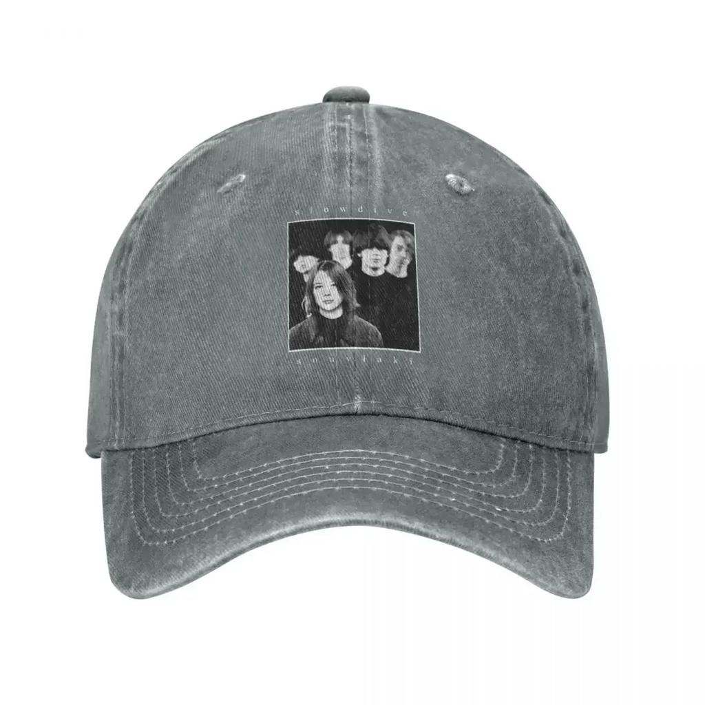 Slowdive Band Baseball Caps Casual Distressed Denim Sun Cap Unisex Style Outdoor Workouts Caps Hat
