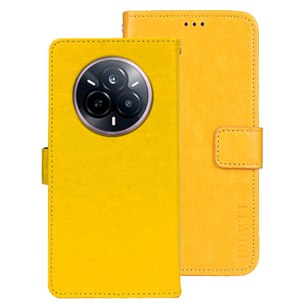 For Realme 14 Pro 5G Stand Case Crazy Horse Texture Leather Phone Cover