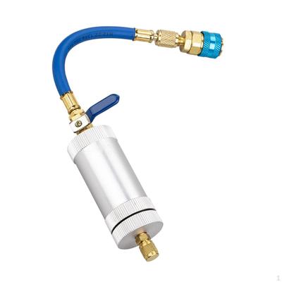 Oil Dye Syringe Injector Adapter, Portable Repair Tool ,Car Coolant Filler Tube for R12