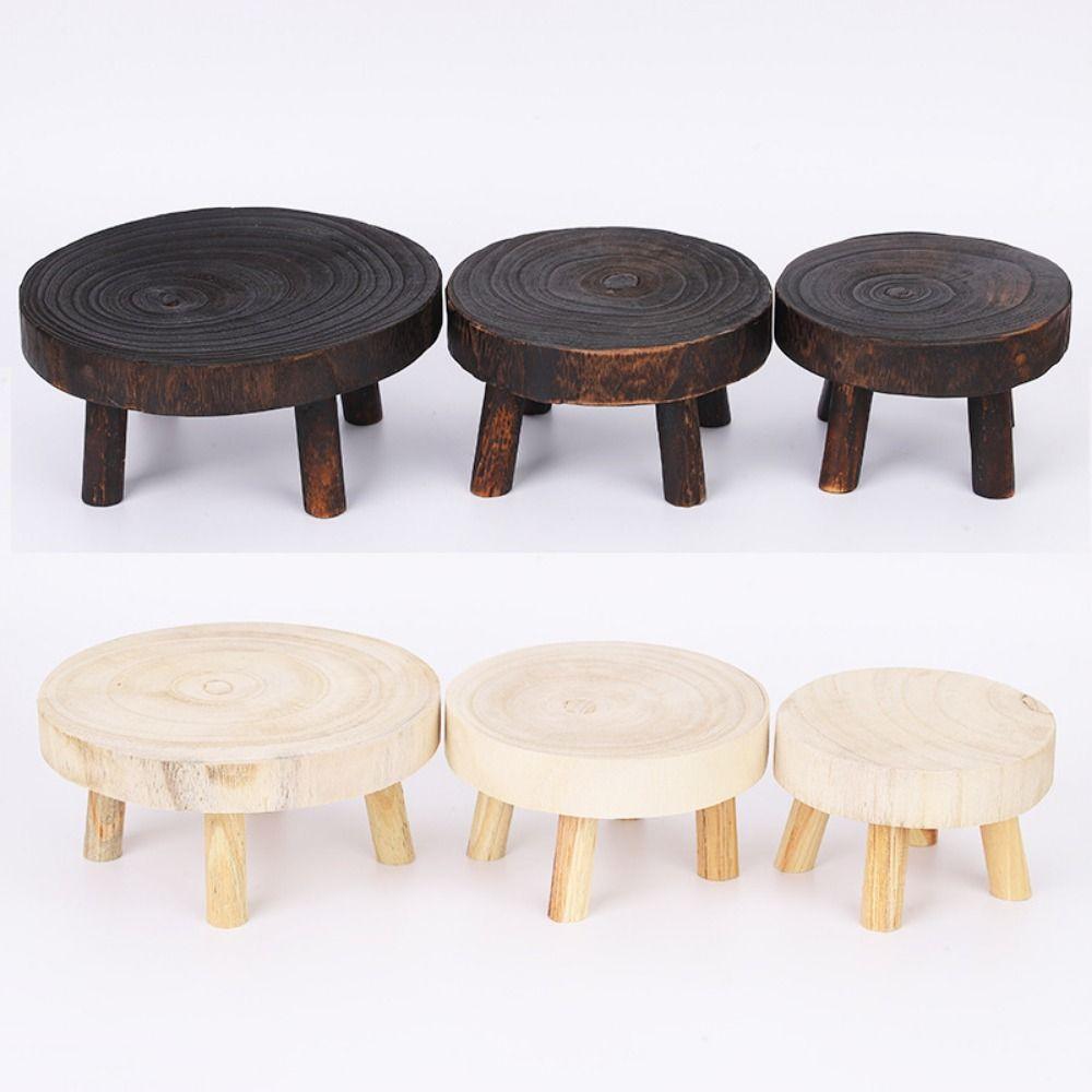 Garten-Sukkulente Innen-Außen-Blumentopf-Basis Pflanzenständer Regal Blumentopfhalter Hocker aus Holz