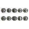10pcs Tibetan Style Large Hole Spacer Beads Antique Silver for DIY Jewellery Making and Crafting Projects