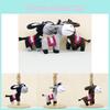 Chaveiro Adorável de Burro de Pelúcia Pelúcia Curta Macia Enfeite de Bolsa Animal Fofo 15cm
