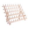 Foldable Sewing Thread Storage Rack 60 Spools Sewing Rack Organizer Wooden Thread Holder  Rings