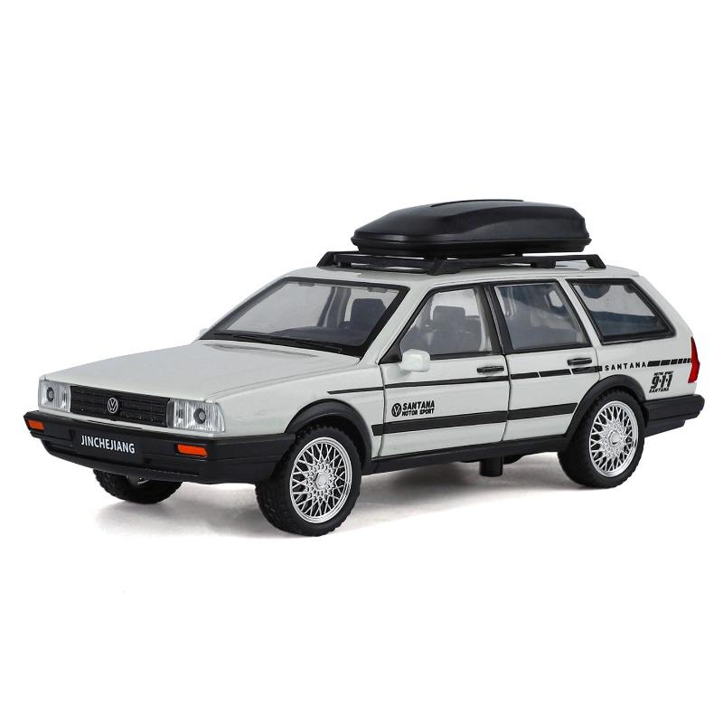 Diecast 1/32 VW SANTANA Wagon Alloy Car Model with Sound Light Children Boy Birthday Gift Toy Vehicles Miniature Voiture