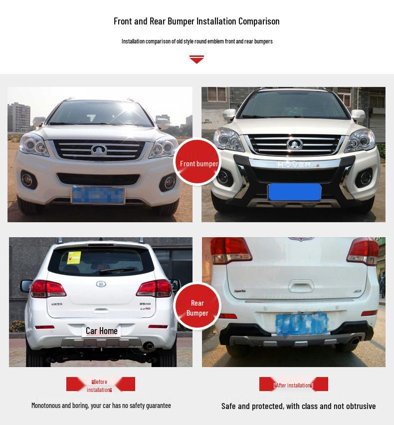 Upgraded Front & Rear Bumpers for Great Wall Haval H6 & M6