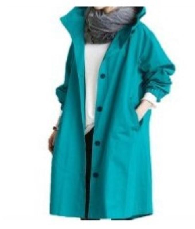 

Женская ветровка в британском стиле — пальто средней длины с завязками на талии и длинными рукавами для осени и зимы (2025) 5XL зелёный