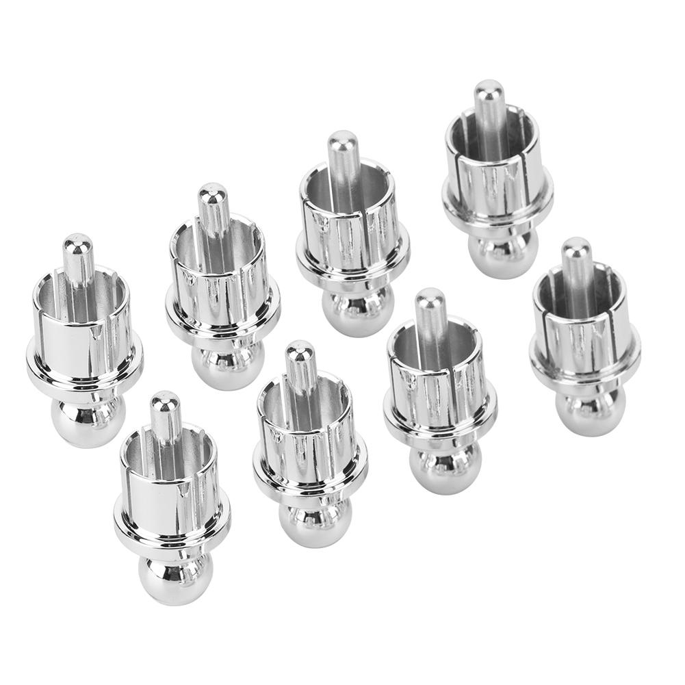 

1/8 Pcs Gold/Rhodium Plated Dust Protector RCA Shielding Caps RCA Male Plugs RCA Dust Caps for Audio Speaker Subwoofer Amplifier 8PCS серебряный
