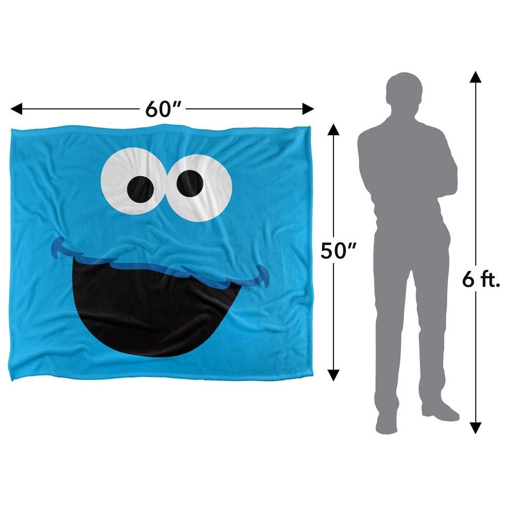 Sesame Street Face Cookie Monster Blanket