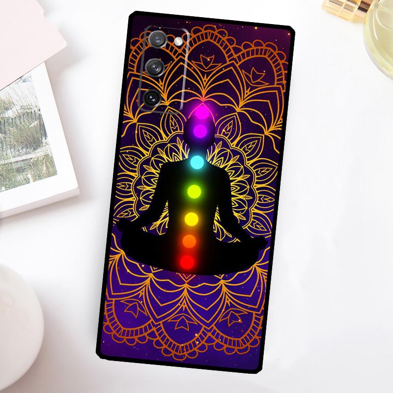 Mandala Chakra Insist Yoga Case For Samsung Galaxy S24 S23 S22 Ultra S21 S20 FE Note 10 Plus Note 20 S8 S9 S10 Cover