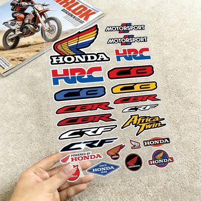 AAAJO1 FOR MUGEN TYPE R VTEC Reflective Motorcycle Stickers Waterproof Vinyl Decals for Motorbike Helmet Fuel Tank Bike