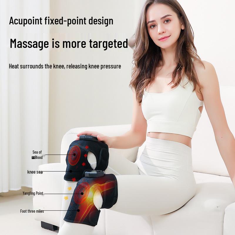 Electric Heated Knee Massager: Rechargeable Warm Brace for Pain Relief & Physiotherapy