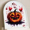 Self-adhesive Bloody Pumpkin Decal Waterproof Halloween Toilet Stickers  Bathroom