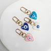 Pendant Turkish Heart Evil Eye Keychain Enamel Turkish Heart Keyring  Car Key Chain