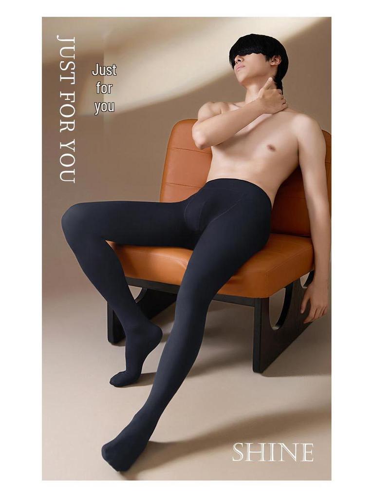 Men's Velvet Warm Leggings: Autumn & Winter 120D U-Shaped Design for a Smooth, Tight Fit