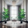 2PCS 24Leaves Areca palm simulation green plants realistic artificial trees suitable for bedroom living room outdoor decoration