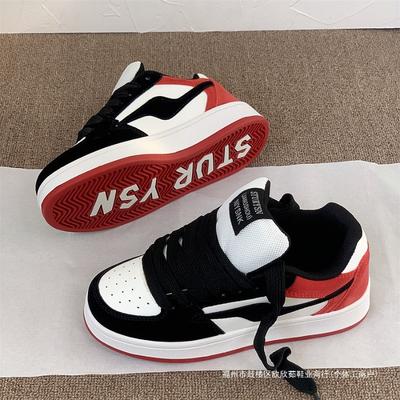 North Wind, Black and Red Classic Low-top Sports and Leisure Shoes, Men's and Women's Versatile Trend Board Shoes 2 New Summer Models