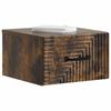 Wall Mounted Nightstand Smoked Oak 34.5 x 33 x 20 cm