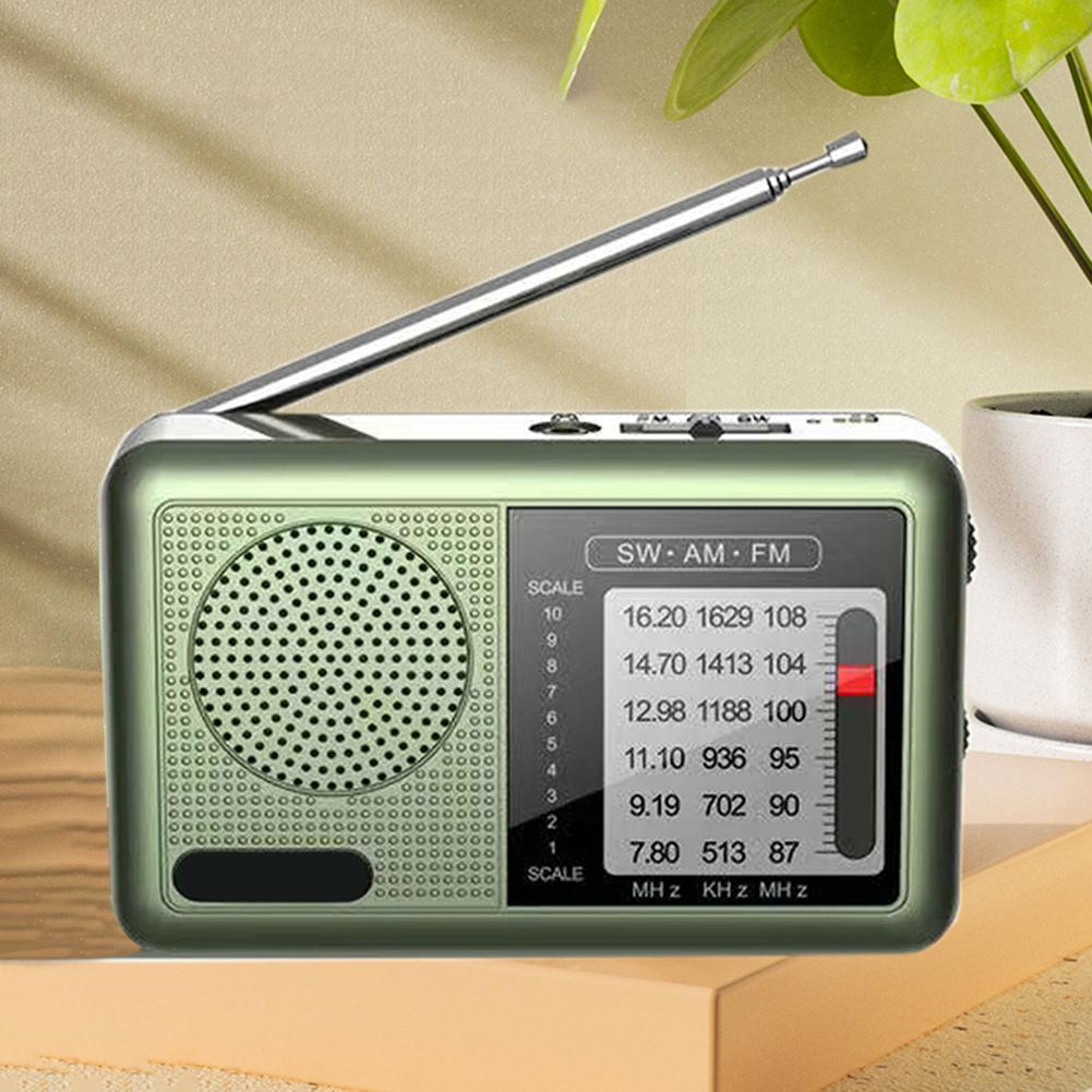 FM AM SW Radio with Rechargeable Battery and Earphone Pocket Radio for Indoor Outdoor Gifts for Seniors Elderly