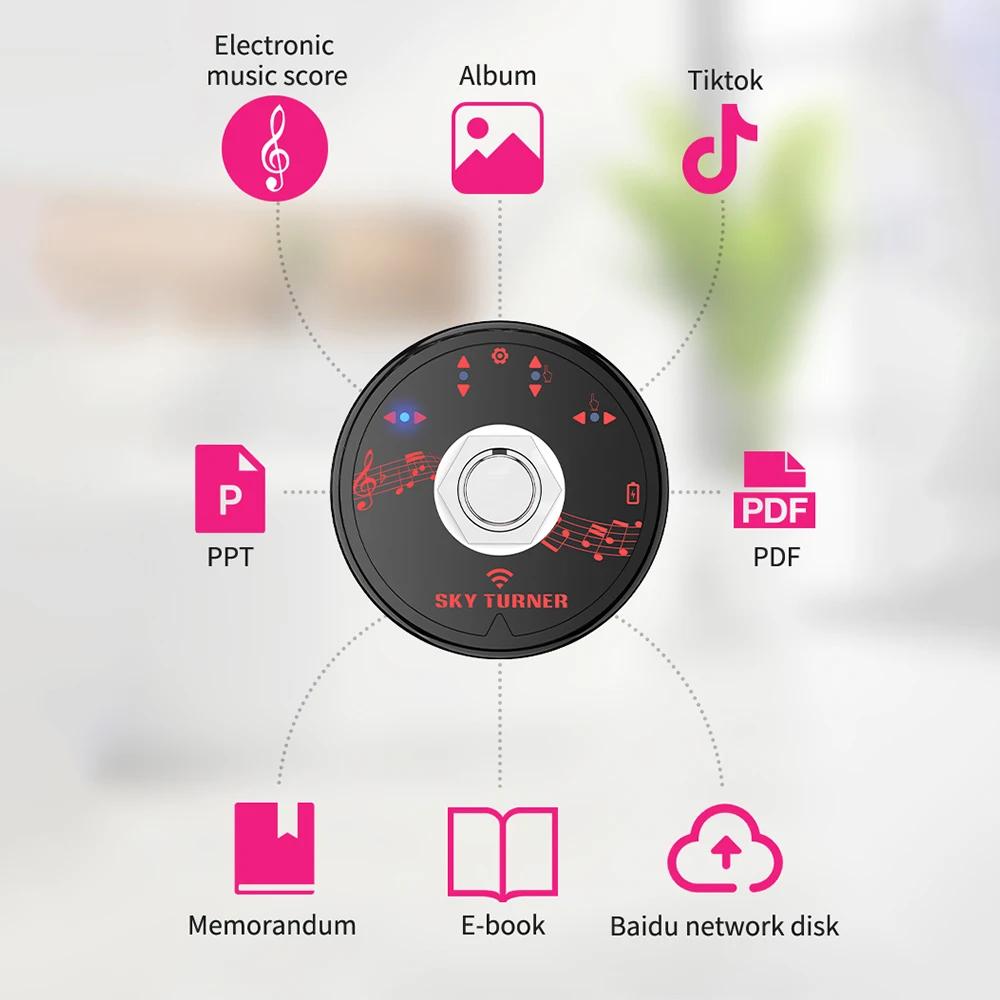 Wireless Page Turner Pedal Rechargeable Bluetooth Reading Page Turning Pedal Free Reading Page Turns For Tablets Phone App