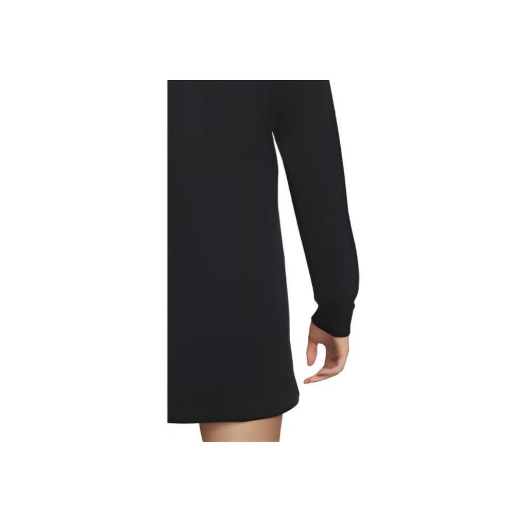 Nike Sportswear Embroidered Long Sleeve A-Line Dress Women Dress Black DM6318-010